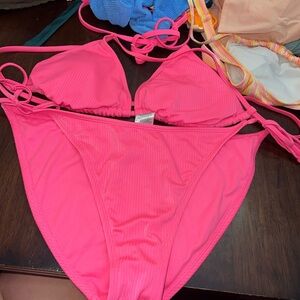 Women’s Target Neon Pink Swimsuit
